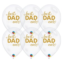 11 inch latexové balóny Simply Best Dad Ever priesvitné  25 ks, 28 cm