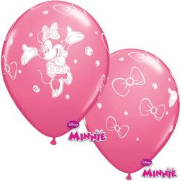 11 inch balón Minnie Mouse rose (6 ks/bal)