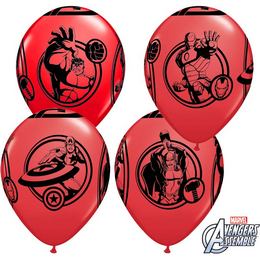 Balón - Marvel´s Avengers, Pomstitelia, červený, 28 cm, 6 ks