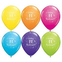 11 inch Shi. St. Ast. balón s maďarským nápisom Boldog 11. Szülinapot (25 ks/balenie)