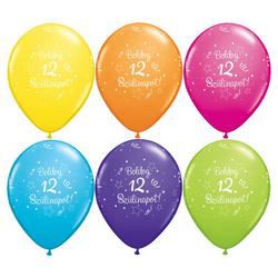 11 inch Shi. St. Ast. balón s maďarským nápisom Boldog 12. Szülinapot (25 ks/balenie)