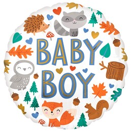 18 inch Baby Boy Woodland Fun Fóliový balón 46cm