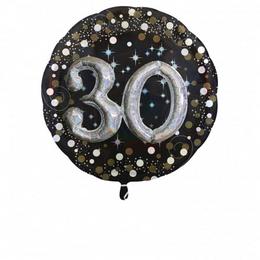 32 inch 3D Sparkling Birthday 30 Super Shape fóliový balón