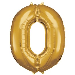 33 inch Super Shape Fóliový balón zlaté číslo 0 - 83cm