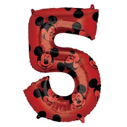 Balón fóliový narodeninové číslo 5 - Mickey Mouse 66 cm