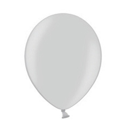 12 inch Metallic Silver - metalický strieborný okrúhly balón (100 ks v balení)
