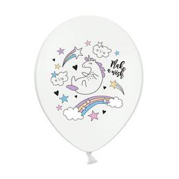 Balóny so vzorom veselého Jednorožca, 30 cm, 6 ks