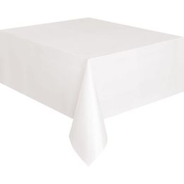 Biely plastový party obrus - 1,4 m x 2,8 m