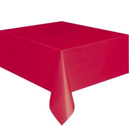 Červený plastový party obrus - 1,4 m x 2,8 m