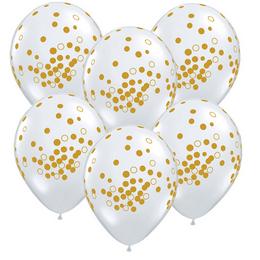 Confetti Dots Diamond Clear balóny (25 ks/balenie)