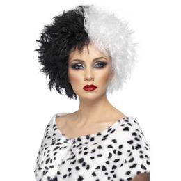 Parochňa Cruella de Vil - čierno-biela 