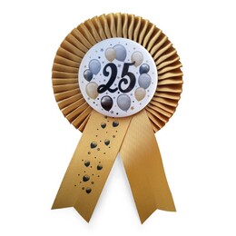 Elegantný balónikový odznak s číslom 25