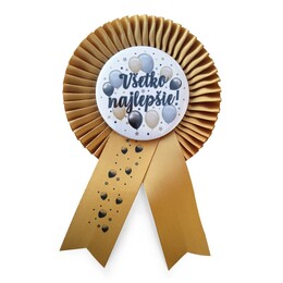 Elegantný odznak s nápisom - Všetko Najlepšie!