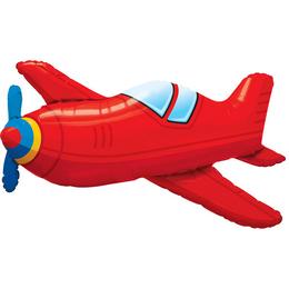 36 inch Red Vintage Airplane fóliový balón