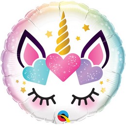 18 inch Unicorn Eyelashes fóliový balón