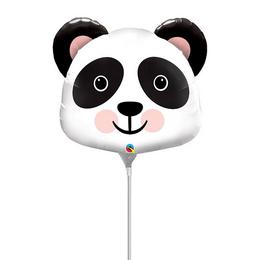 Milá usmievavá hlava pandy - balón na plnenie vzducho, na paličke, 36 cm