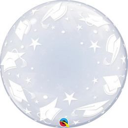 Bubble balón Graduation Caps Deco, 24 inch