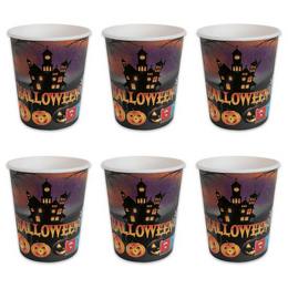 Halloweenske papierové party poháre - 250 ml, 6 ks