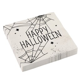 Halloweenske párty servítky s pavučinou 16ks