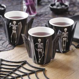 Halloweenske poháre s otvárateľnou rakvou 