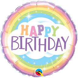18 inch Happy Birthday Rainbow dúhový fóliový narodeninový balón