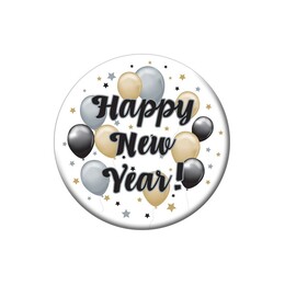 Happy New Year! Elegantý Silvestrovský odznak 5,5cm