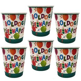 Party poháre Jamboree s maďarským nápisom Boldog Szülinapot - 250 ml, 6 ks