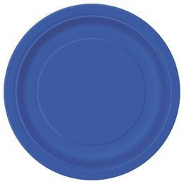 Kráľovské modré - Royal Blue papierové party taniere -23 cm, 8 ks