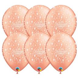 Latexové balóny svadobné s nápisom Sok Boldogságot , 6kusov/28 cm