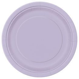 Levandulové  - Lavender papierové party tanire -23 cm, 8 ks