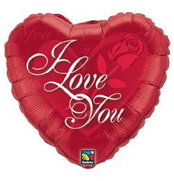 18 inch I Love You Red Rose fóliový balón pre zaľúbených srdce s ružami