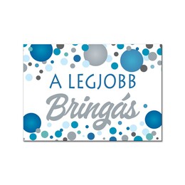 Magnetka s nápisom:A Legjobb Bringás Kék Pasztell Konfettis Hűtőmágnes