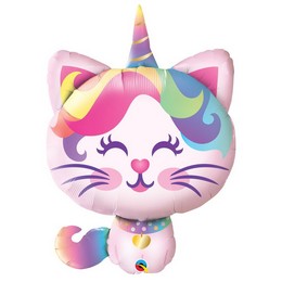 38 inch Mythical Caticorn - mýtická mačka Jednorožec Super Shape fóliový balón