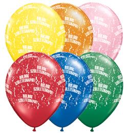 11 inch Boldog Születésnapot Standard Assortment narodeninový balón s maďarským nápisom (25 ks/bal)