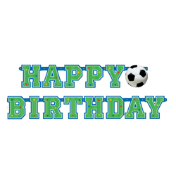 Futbal (Championship) Party - Písmenková girlanda Happy Birthday - 1,5 m