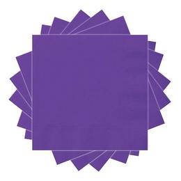 Neon Purple - fialové papierové party servítky - 33 cm x 33 cm, 20 ks