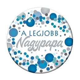 Odznak s maďarským nápisom - A legjobb Nagypapa - 5,5 cm