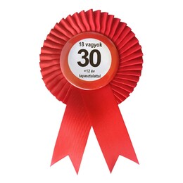 Odznak so stuhou a maďarským textom Nem vagyok 30...