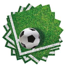 Papierové party servítky futbal -33 cm x 33 cm, 20 ks