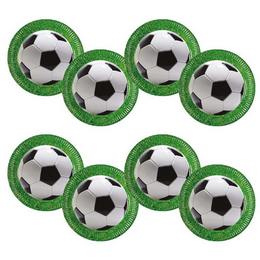 Papierové party taniere futbal - Football - 23 cm, 8 ks
