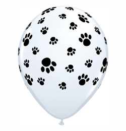 11 inch Paw Prints-A-Round balón zvieracie stopy (25 ks/bal)