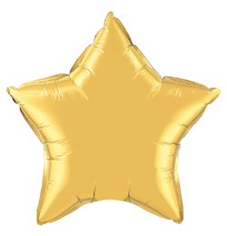 20 inch Metallic Gold - zlatý metalický fóliový balón tvar hviezda