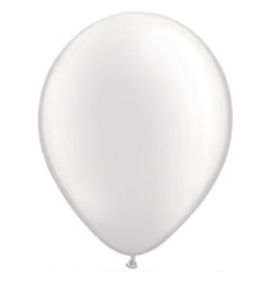 11 inch biely perleťový latexový balón (6 ks/bal)