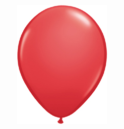 11 inch červený štandardný latexový balón (6 ks/bal)