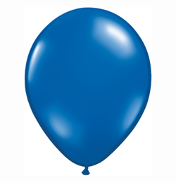 11 inch tmavo modrý priehľadný latexový balón (100 ks/bal)