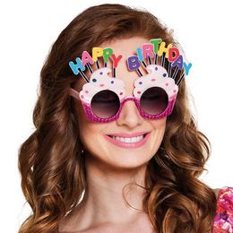 Party okuliare k narodeninám lesklé muffinky