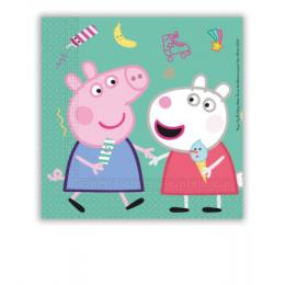 Párty servítky prasiatko  Peppa Pig 33cm x 33 cm , 20ks