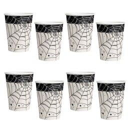 Pavučinové papierové poháre 250 ml, 8 ks