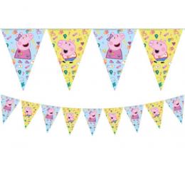 Peppa Pig vlajková fóliová párty girlanda 230cm