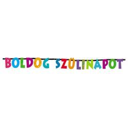 Písmenková girlanda s maďarským nápisom Boldog Szülinapot - 2,3 m